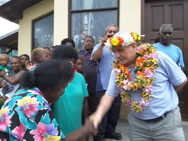 Bishop greets some of St