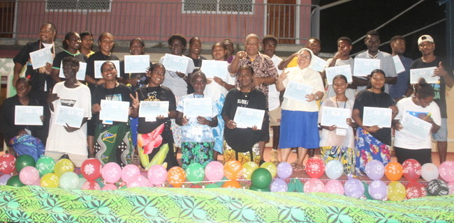 Bishop Peter and Sr. Sharon during group picture